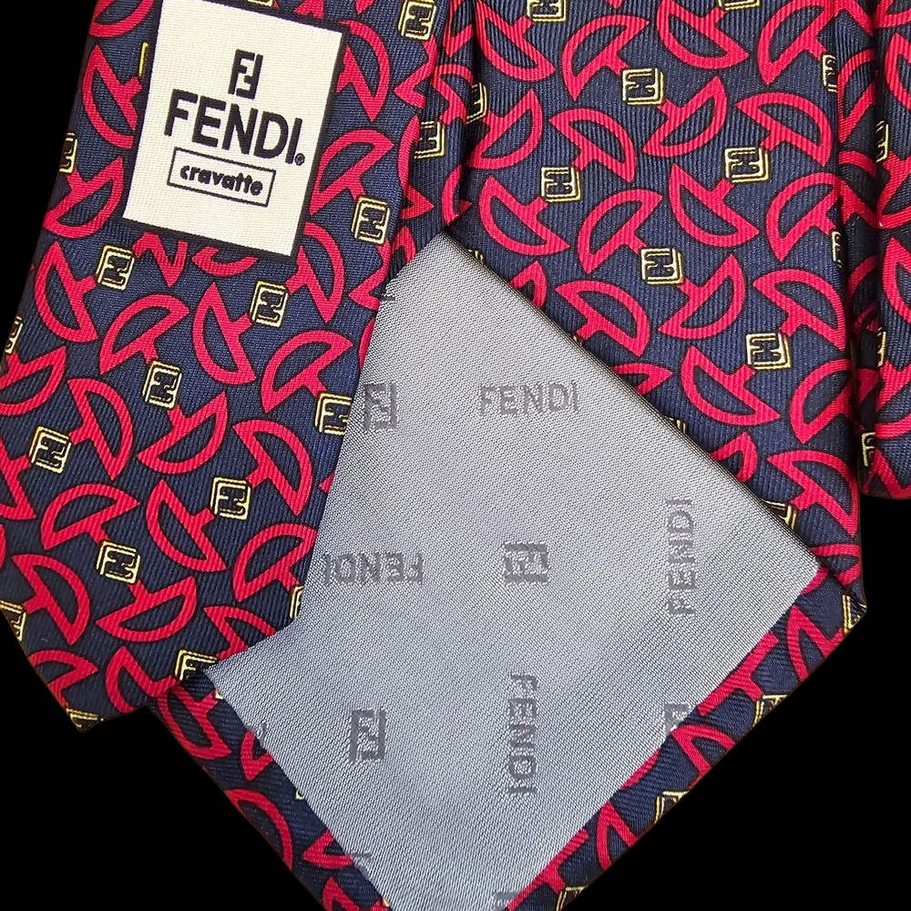 Fendi Authentic Silk Tie MADE IN ITALY - Picture 4 of 7
